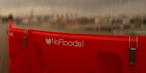 NoFloods logo on EasyWall Barrier